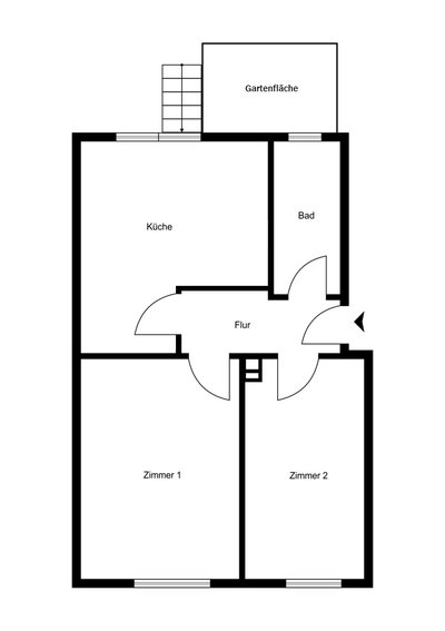 Hochwertig renovierte 2-Zimmer-Wohnung mit Terrassenfläche in zentraler Lage von Hamburg - Hamm-Nord-13593